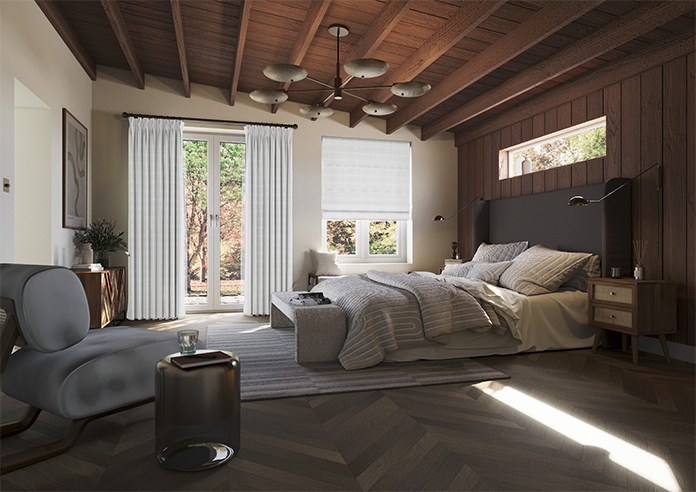 Shima Faux Silk, White - Roman Blind - Image 6